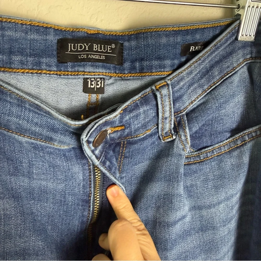 Judy Blue High Waist Classic Flare Denim Jeans 13/31 JB82588MD - Picture 4 of 15